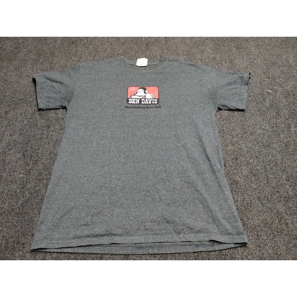 VTG Ben Davis T‎ Shirt Adult Medium Gray Crew Neck 90s Y2K Short Sleeve - Picture 1 of 7